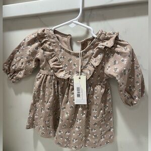 Quincy Mae Long Sleeve Ruffle V Dress